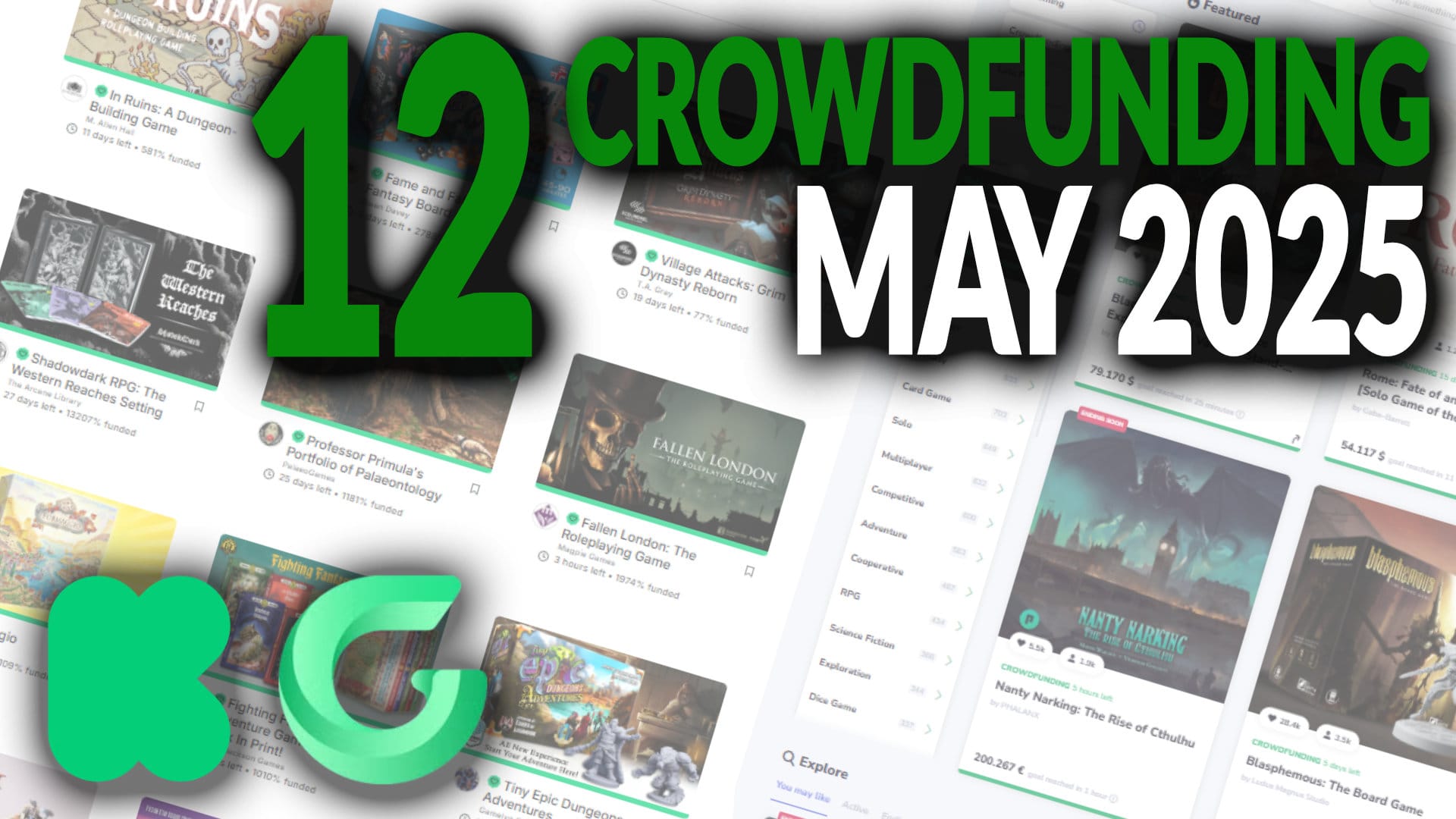 PROMISING PROJECTS - Kickstarter, Gamefound Overview in May!