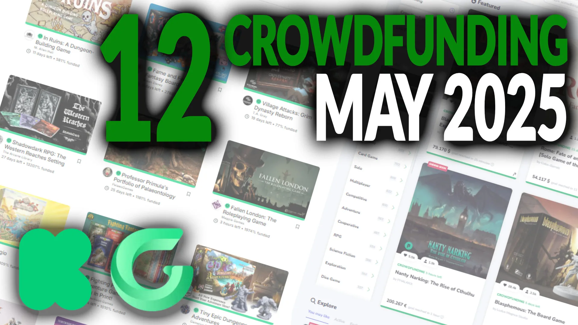 PROMISING PROJECTS - Kickstarter, Gamefound Overview in May!