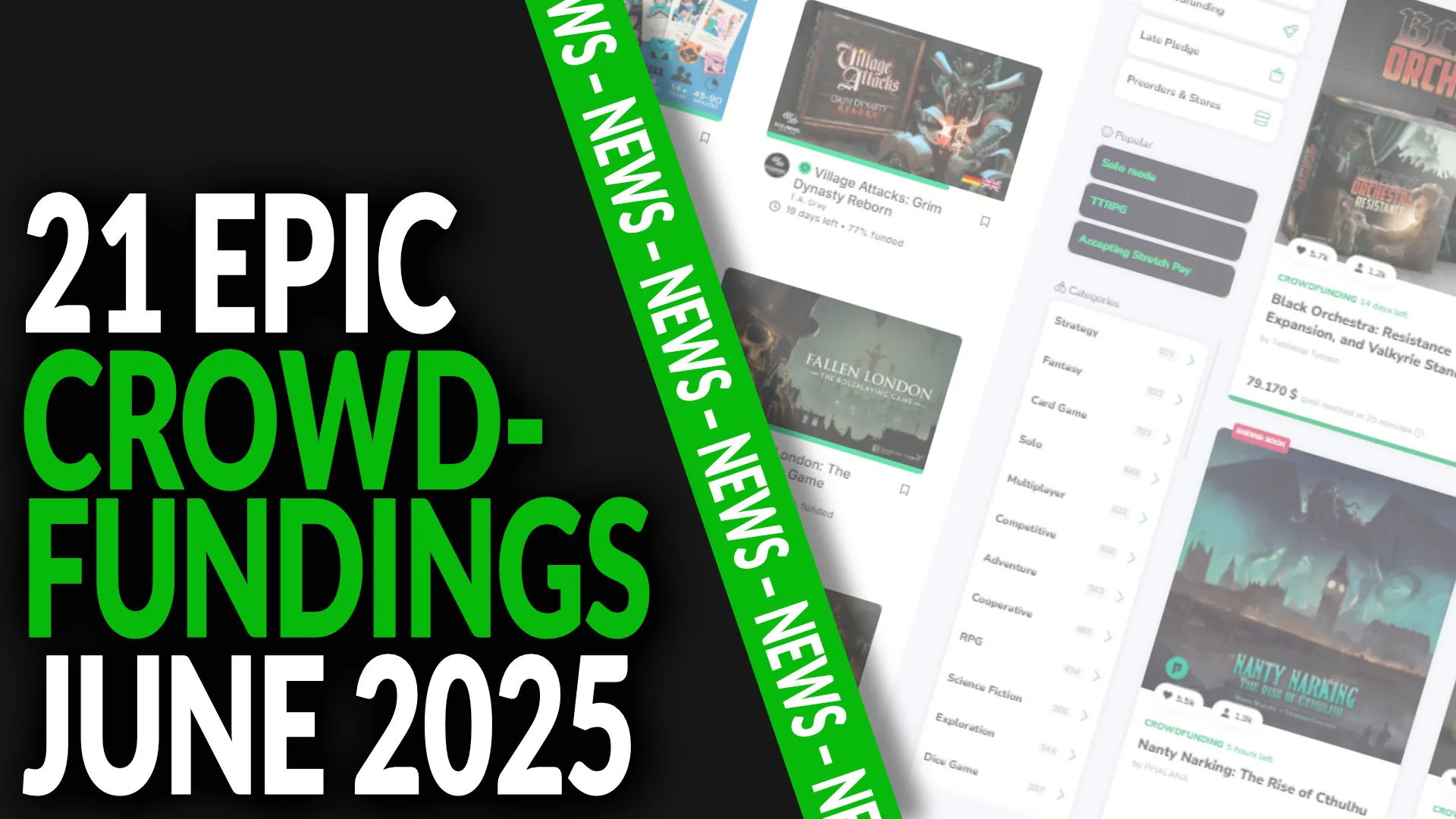 AWESOME PROJECTS - Kickstarter, Gamefound Overview in JUNE!